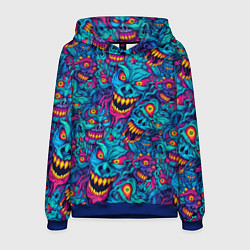 Мужская толстовка Неоновые монстры - graffiti art style pattern