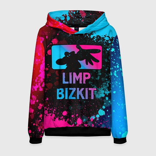 Мужская толстовка Limp Bizkit - neon gradient / 3D-Черный – фото 1