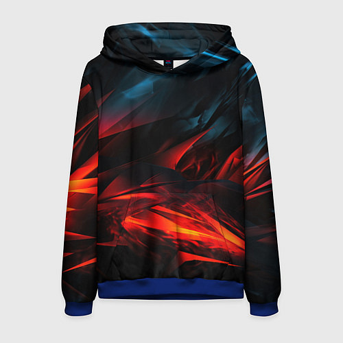 Мужская толстовка Red black abstract / 3D-Синий – фото 1