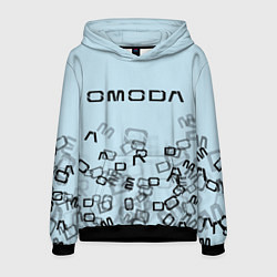 Толстовка-худи мужская Omoda letters pattern, цвет: 3D-черный