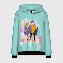 Толстовка-худи мужская Любовь 999 уровня к Ямаде, цвет: 3D-черный