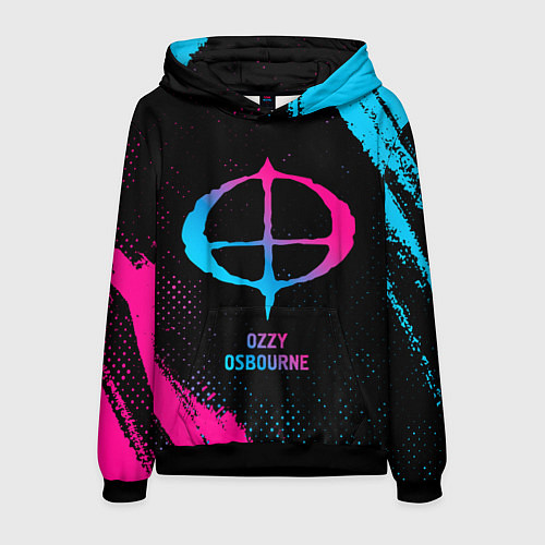 Мужская толстовка Ozzy Osbourne - neon gradient / 3D-Черный – фото 1