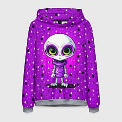 Толстовка-худи мужская Alien - purple color, цвет: 3D-меланж