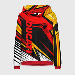 Толстовка-худи мужская Ducati - red uniform, цвет: 3D-красный