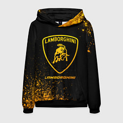Толстовка-худи мужская Lamborghini - gold gradient, цвет: 3D-черный