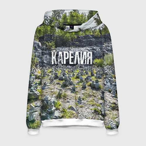 Мужская толстовка Карелия / 3D-Белый – фото 1