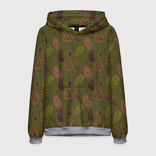 Мужская толстовка Шишки разные / 3D-Меланж – фото 1