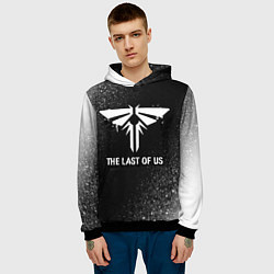 Толстовка-худи мужская The Last Of Us glitch на темном фоне, цвет: 3D-черный — фото 2