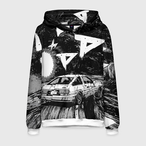 Мужская толстовка Инициал Ди / 3D-Белый – фото 1