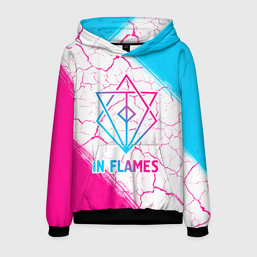 Мужская толстовка In Flames neon gradient style / 3D-Черный – фото 1