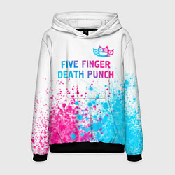 Мужская толстовка Five Finger Death Punch neon gradient style: симво