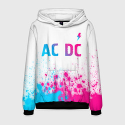 Мужская толстовка AC DC neon gradient style: символ сверху