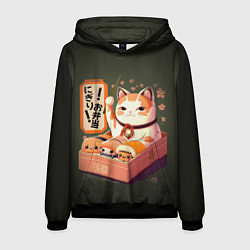 Толстовка-худи мужская Запорный клапан, цвет: 3D-черный