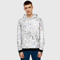 Толстовка-худи мужская Бриллиант в воде, цвет: 3D-черный — фото 2