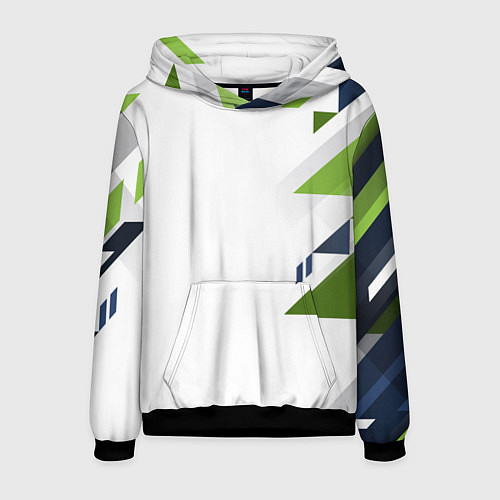 Мужская толстовка Геометрическая абстракция вектор / 3D-Черный – фото 1