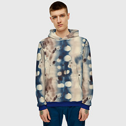 Толстовка-худи мужская Тай дай паттерн, цвет: 3D-синий — фото 2