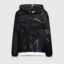 Мужская толстовка Black texture neon line