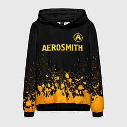 Мужская толстовка Aerosmith - gold gradient: символ сверху