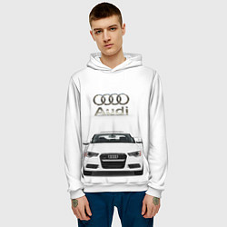 Толстовка-худи мужская Audi a5, цвет: 3D-белый — фото 2