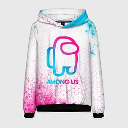 Мужская толстовка Among Us neon gradient style