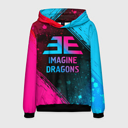 Толстовка-худи мужская Imagine Dragons - neon gradient, цвет: 3D-черный