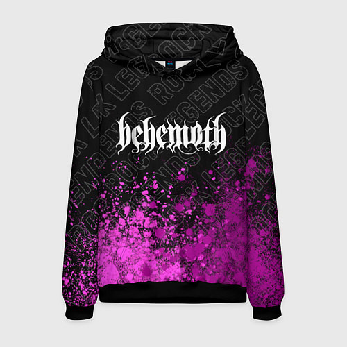 Мужская толстовка Behemoth rock legends: символ сверху / 3D-Черный – фото 1