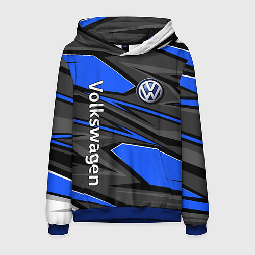 Мужская толстовка Вольцваген - спортивная униформа / 3D-Синий – фото 1