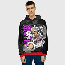 Толстовка-худи мужская One piece - Gear 5- purple, цвет: 3D-красный — фото 2