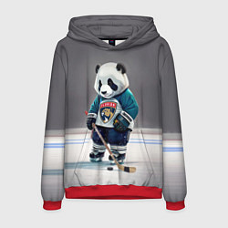 Толстовка-худи мужская Panda striker of the Florida Panthers, цвет: 3D-красный