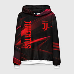 Толстовка-худи мужская Juventus black red logo, цвет: 3D-белый