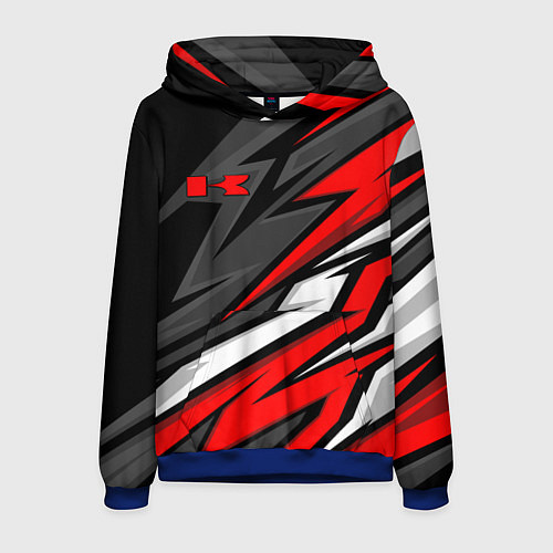 Мужская толстовка Kawasaki - red uniform / 3D-Синий – фото 1