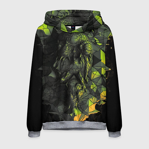 Мужская толстовка Зеленая абстрактная текстура / 3D-Меланж – фото 1