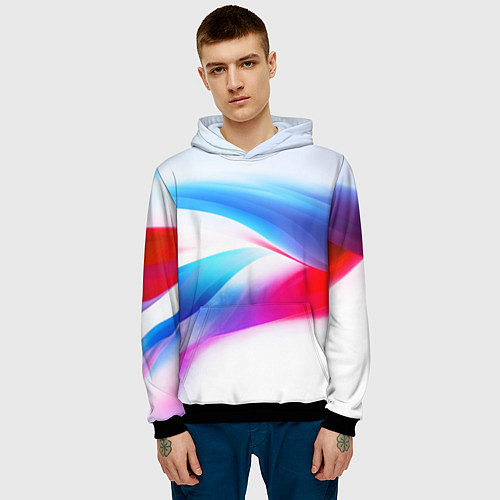 Мужская толстовка Футболка Россия / 3D-Черный – фото 3