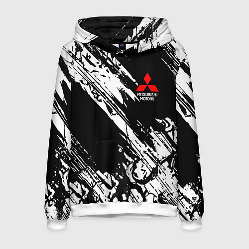 Мужская толстовка Mitsubishi - белый пятна / 3D-Белый – фото 1