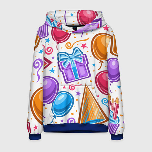 Мужская толстовка Вечеринка / 3D-Синий – фото 1