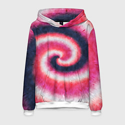 Толстовка-худи мужская Tie-Dye дизайн, цвет: 3D-белый