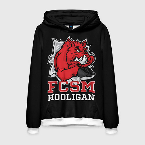 Мужская толстовка FCSM hooligan / 3D-Белый – фото 1