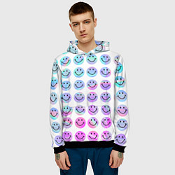 Толстовка-худи мужская Smiley holographic, цвет: 3D-черный — фото 2