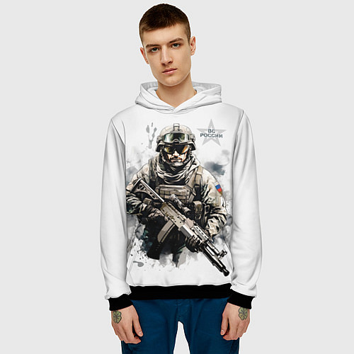 Мужская толстовка ВС России спецназ / 3D-Черный – фото 3