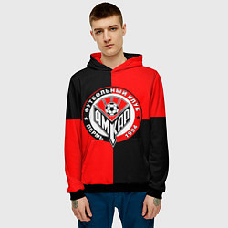 Толстовка-худи мужская ФК Амкар, цвет: 3D-черный — фото 2