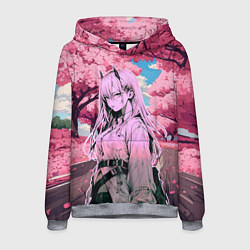 Толстовка-худи мужская Пауэр - Человек бензопила, цвет: 3D-меланж