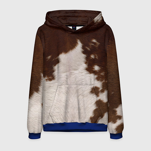 Мужская толстовка Текстура коровы / 3D-Синий – фото 1