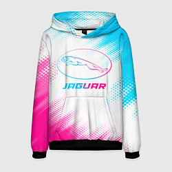 Толстовка-худи мужская Jaguar neon gradient style, цвет: 3D-черный