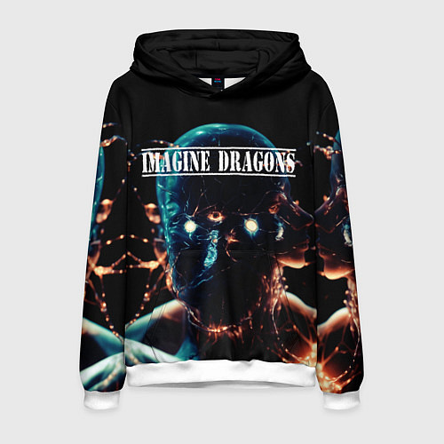 Мужская толстовка Imagine Dragons рок группа / 3D-Белый – фото 1