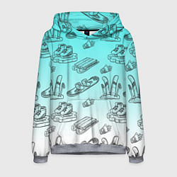 Толстовка-худи мужская Перезимуем, цвет: 3D-меланж