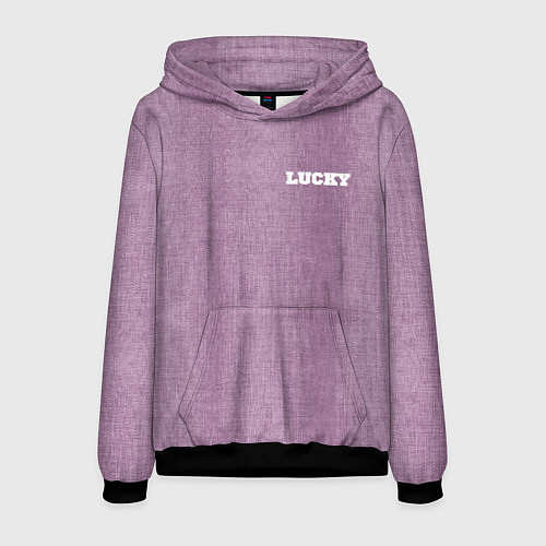 Мужская толстовка Розовые джинсы lucky 77 / 3D-Черный – фото 1