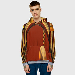 Толстовка-худи мужская Древесные изгибы, цвет: 3D-меланж — фото 2