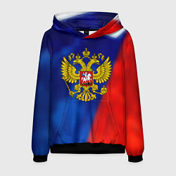 Толстовка-худи мужская Россия спортивная коллекция, цвет: 3D-черный
