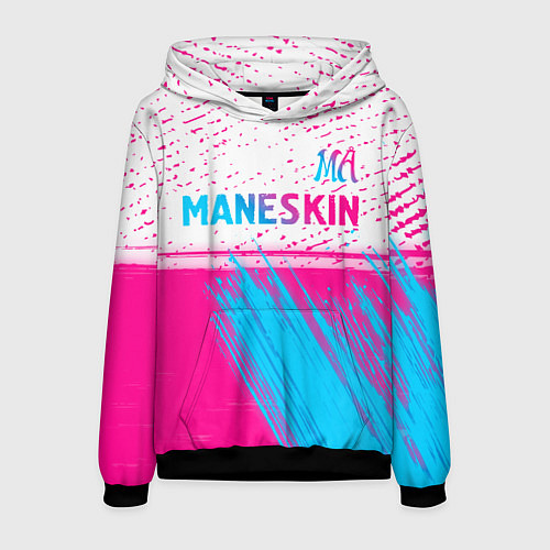 Мужская толстовка Maneskin neon gradient style: символ сверху / 3D-Черный – фото 1