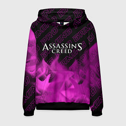 Толстовка-худи мужская Assassins Creed pro gaming: символ сверху, цвет: 3D-черный